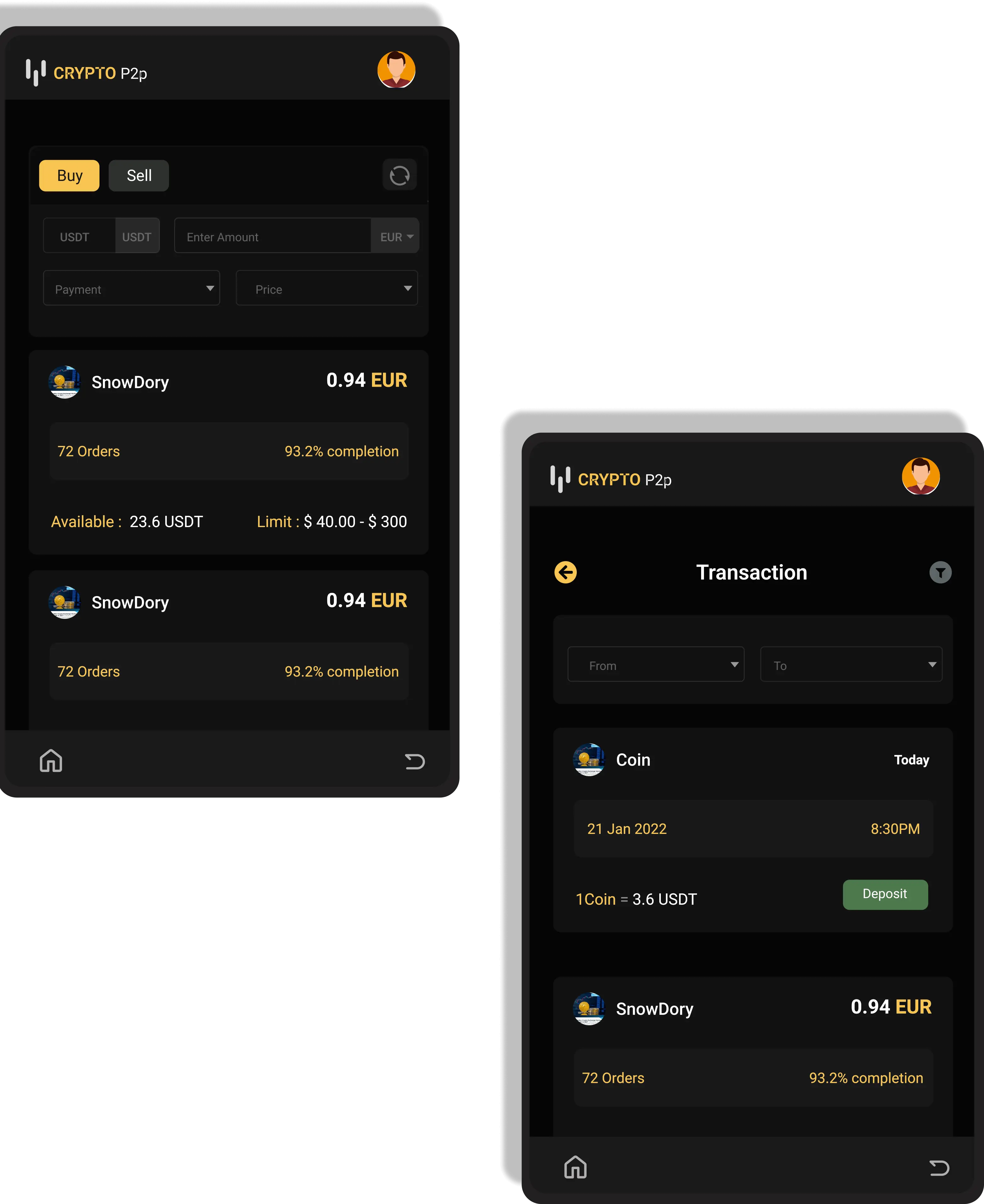 P2P Crypto Exchange App Development